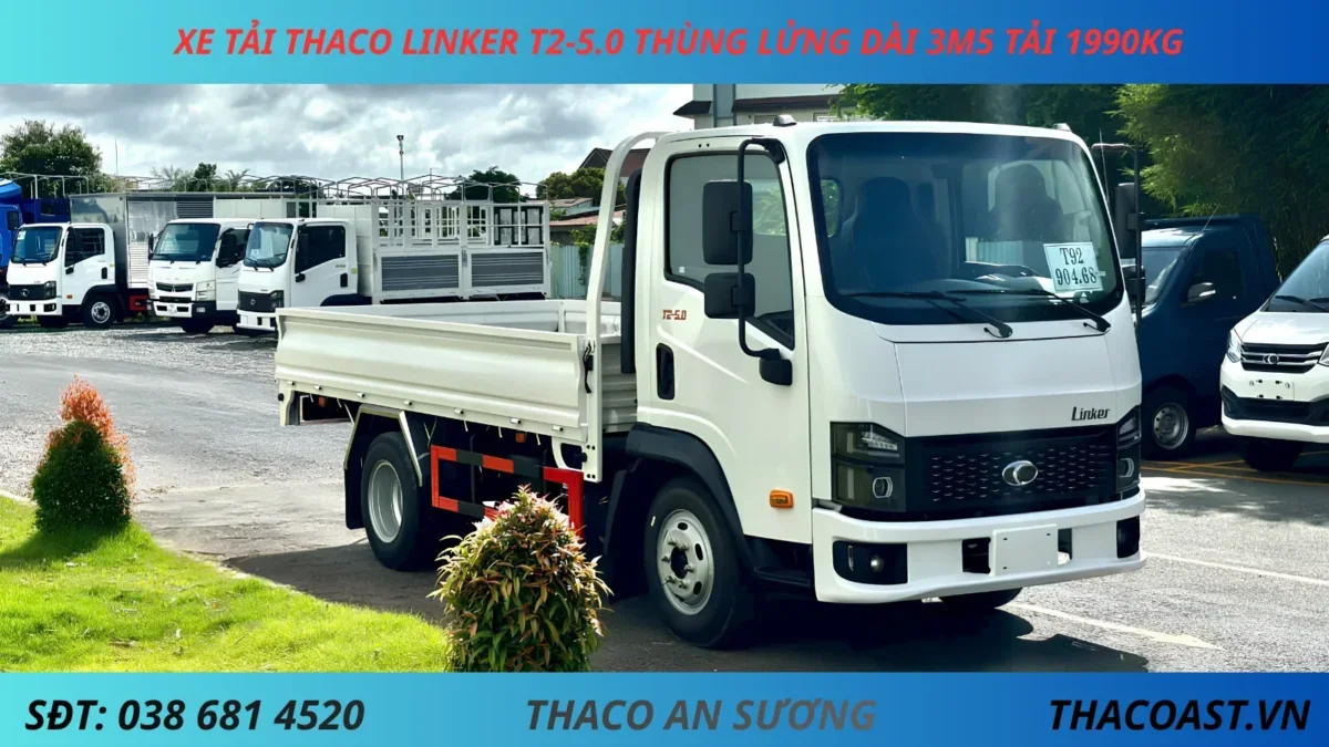 XE TẢI 2 TẤN THACO LINKER T2-5.0 THÙNG LỬNG DÀI 3M6