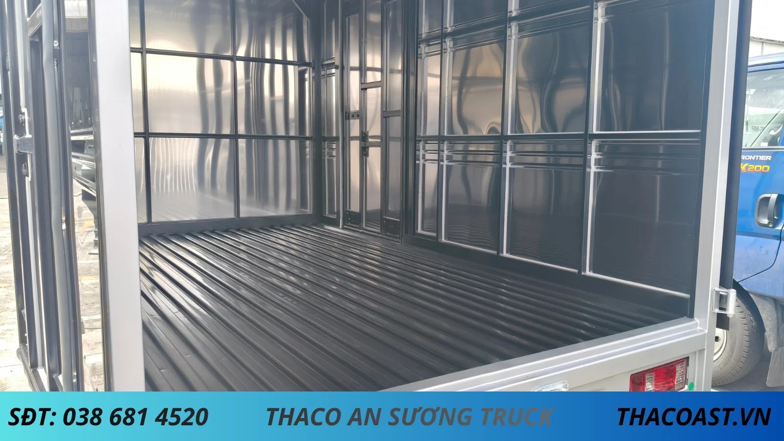 THÙNG KÍN XE TẢI NHẸ THACO TF230 THÙNG KÍN DÀI 2M8 TẢI 920KG