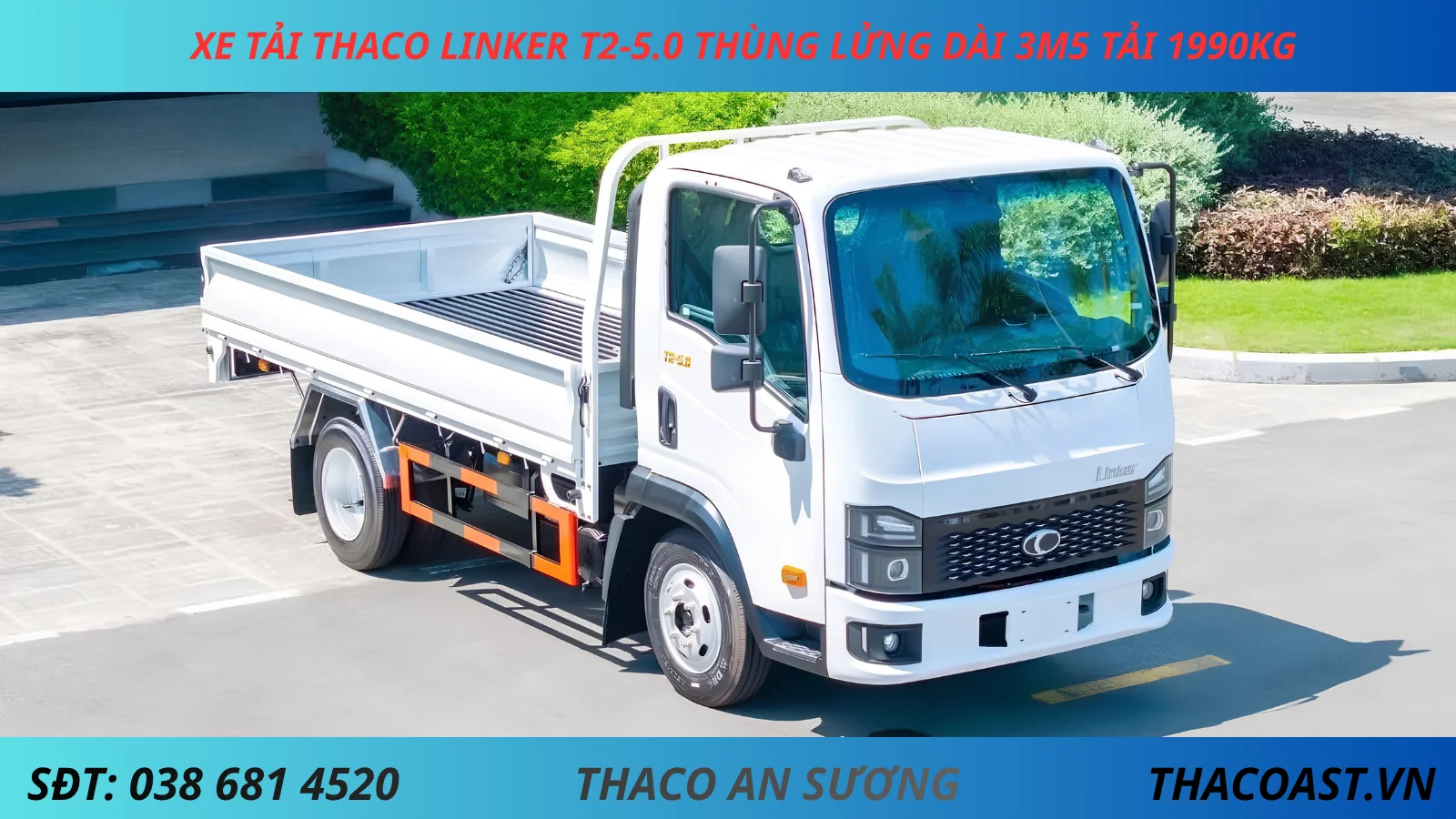 XE TẢI 2 TẤN THACO LINKER T2-5.0 THÙNG LỬNG DÀI 3M6