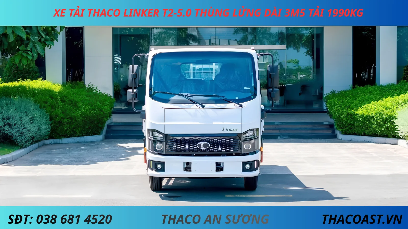 XE TẢI 2 TẤN THACO LINKER T2-5.0 THÙNG LỬNG DÀI 3M6