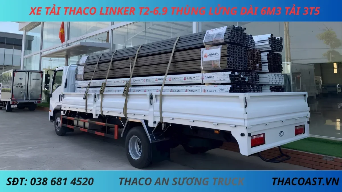 XE TẢI 3 TẤN 5 THACO LINKER T2-6.9 THÙNG LỬNG DÀI 6M3