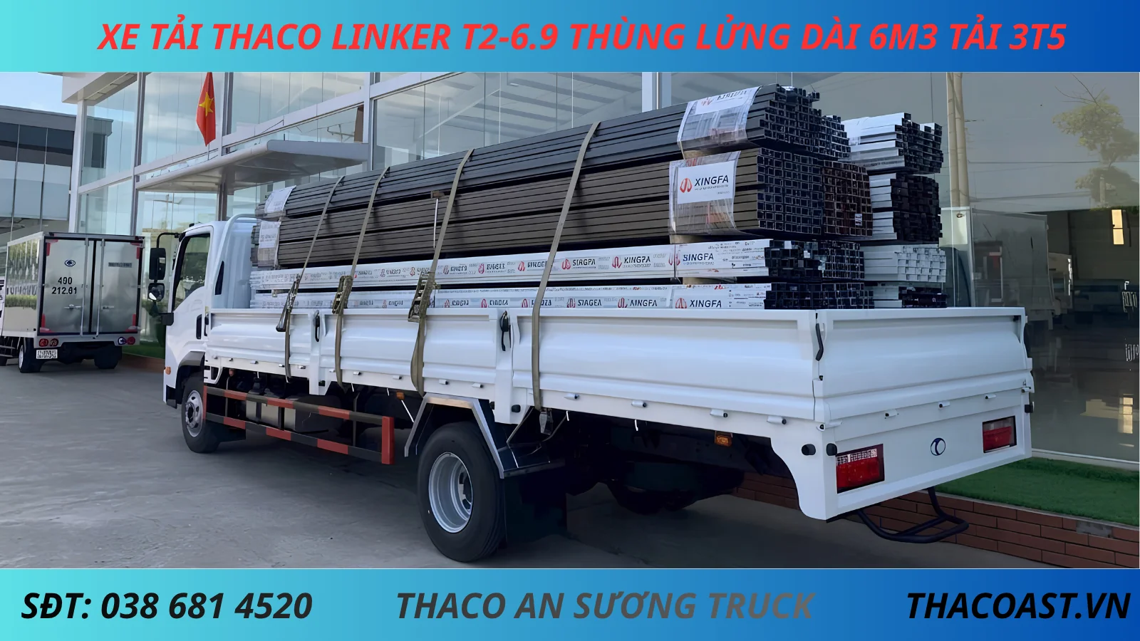 XE TẢI 3T5 THACO LINKER T2-6.9 THÙNG LỬNG DÀI 6M3