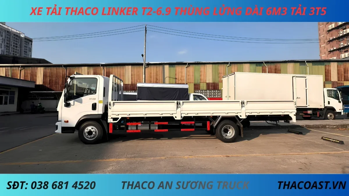 XE TẢI 3 TẤN 5 THACO LINKER T2-6.9 THÙNG LỬNG DÀI 6M3
