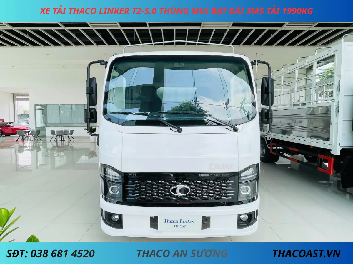 XE TẢI 2 TẤN THACO LINKER T2-5.0 THÙNG MUI BẠT DÀI 3M6
