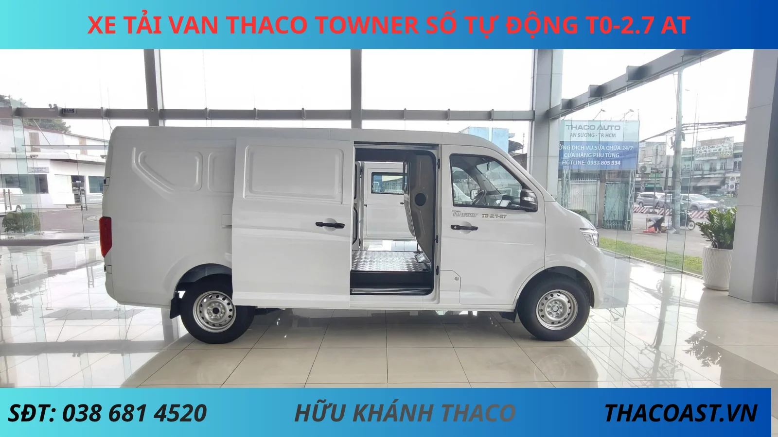 XE VAN SỐ TỰ ĐỘNG TF480 THÙNG DÀI 2M9 TẢI TRỌNG 945KG