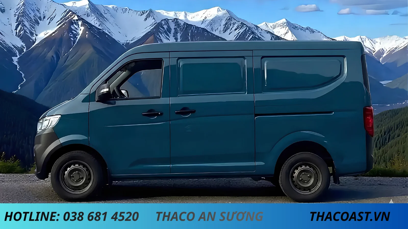 Xe tải van tf420e thùng dài 2m3 giá rẻ màu xanh