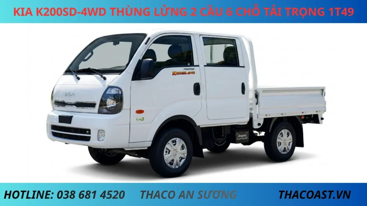 Xe tải 6 chỗ ngồi Kia K200SD4WD