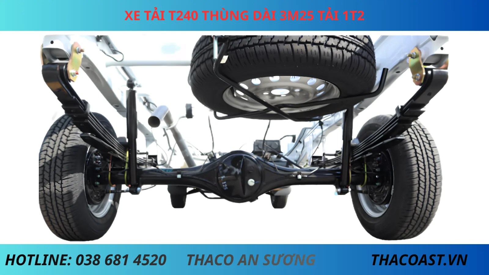 TREO SAU Xe tải TF240 thùng kín dài 3m25 tải 1T2