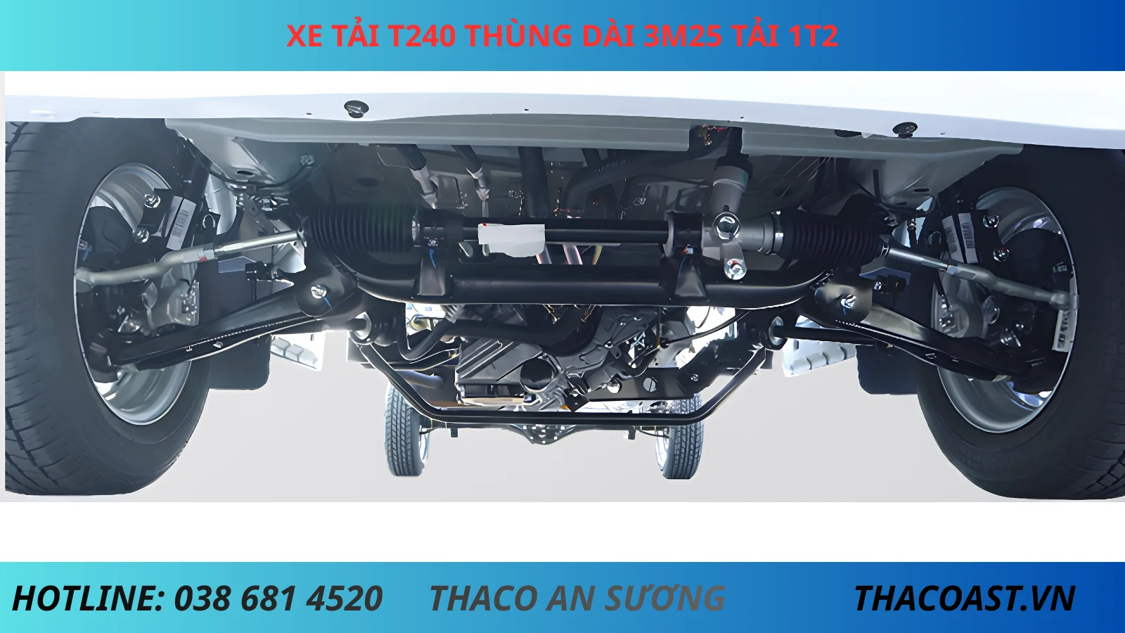 TREO TRƯỚC Xe tải TF240 thùng kín dài 3m25 tải 1T2
