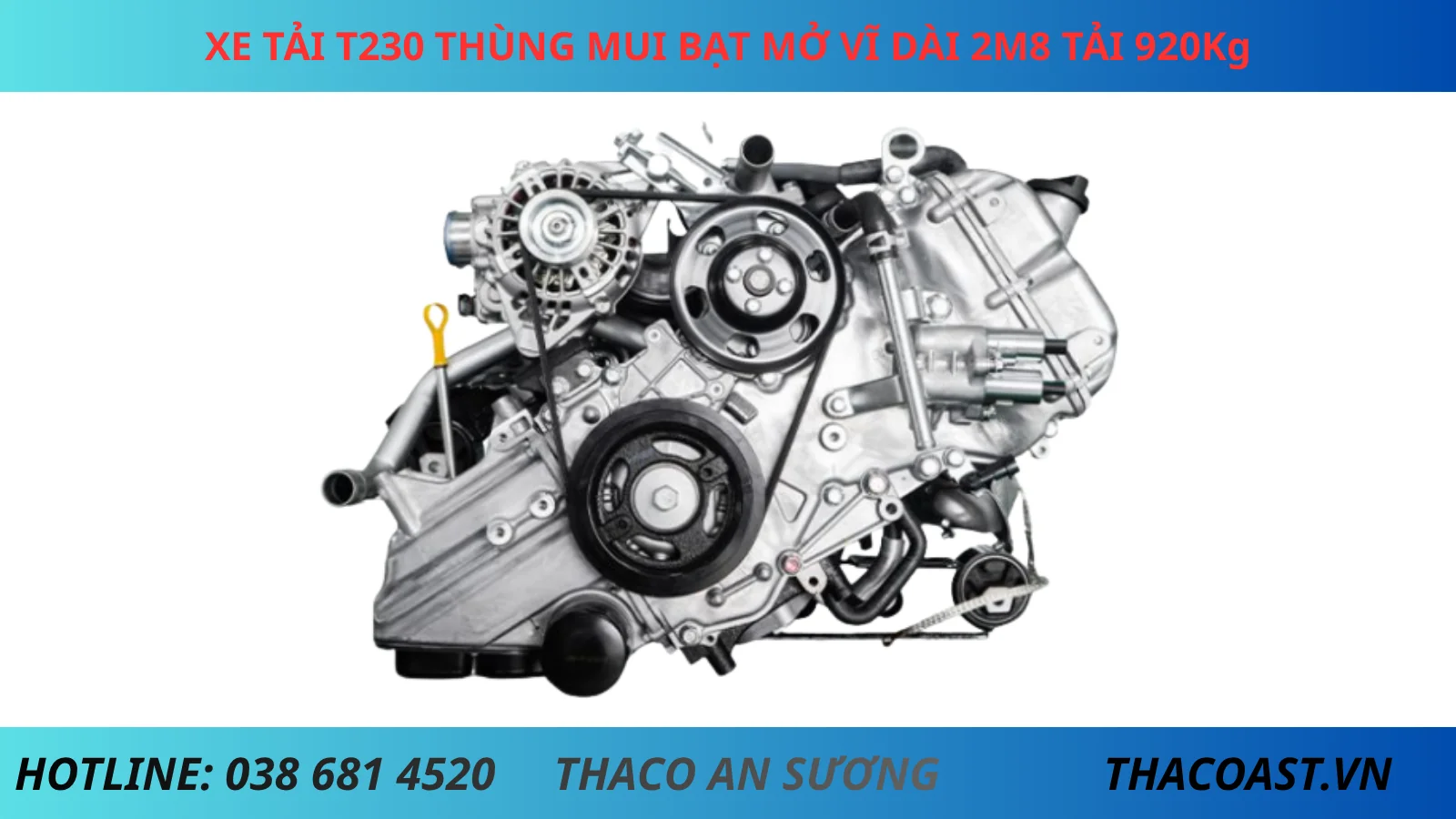 Động cơ Thaco Frontier TF230 thùng mui bạt mở vỉ