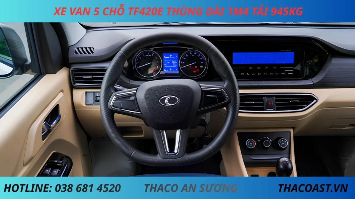 nội thất Xe tải van Tf420E5S Xe tải van Tf420E5S thùng dài 1m4 5 chỗ