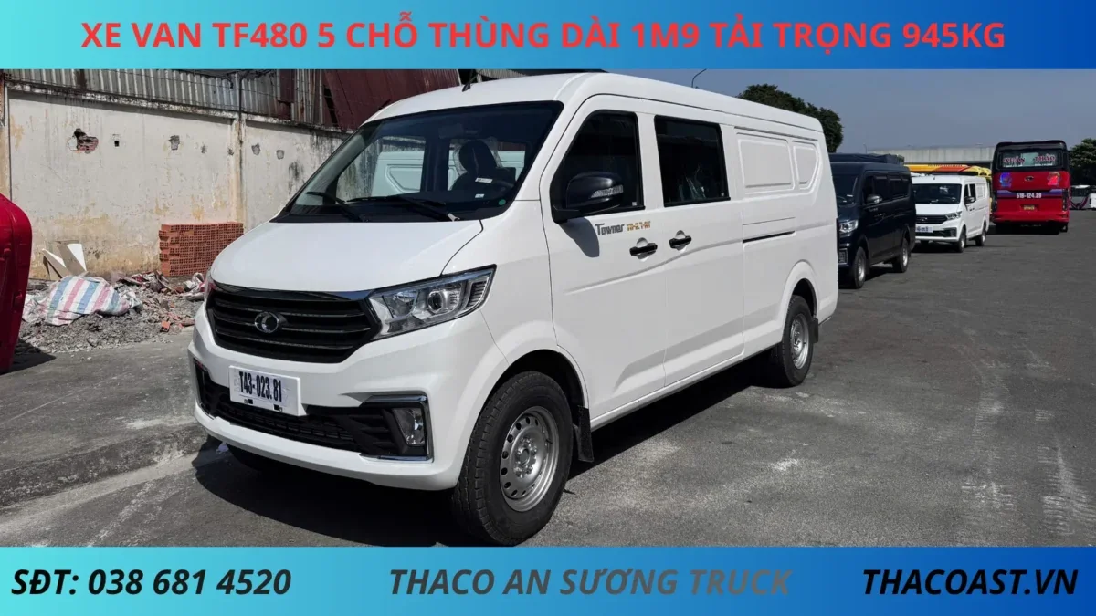 xe van 5 chỗ TF480 AT XE VAN TF480 5 CHỖ SỐ TỰ ĐỘNG THÙNG DÀI 1M9 TẢI TRỌNG 945KG