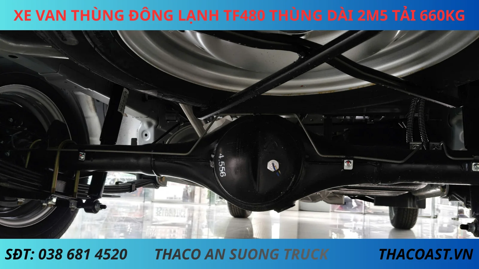 CẦU SAU XE VAN THÙNG ĐÔNG LẠNH TF480 THÙNG DÀI 2M5 TẢI 660KG