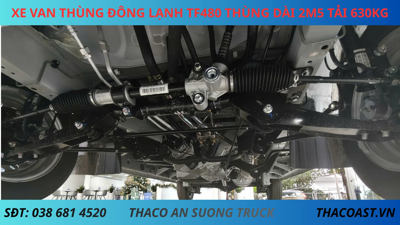 CẦU TRƯỚC XE VAN THÙNG ĐÔNG LẠNH TF480 THÙNG DÀI 2M5 TẢI 660KG