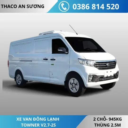 XE VAN ĐÔNG LẠNH TF480 THÙNG DÀI 2M5 TẢI 660KG