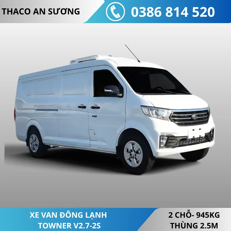 XE VAN ĐÔNG LẠNH TF480 THÙNG DÀI 2M5 TẢI 660KG