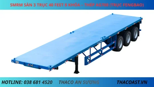SMRM SÀN 3 TRỤC 40 FEET 8 KHÓA – THÉP AG700 (TRỤC F SMRM Sàn 3 Trục 40 Feet 8 khóa – Thép AG700