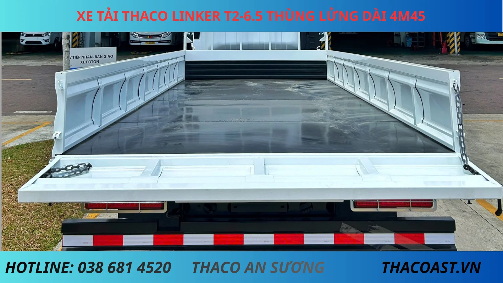 THÙNG LỬNG XE TẢI THACO LINKER T2-6.5 THÙNG LỬNG DÀI 4M45