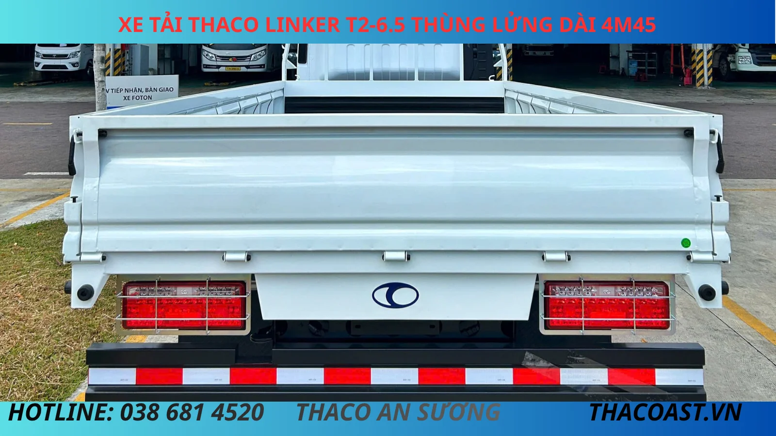 XE TẢI THACO LINKER T2-6.5 THÙNG LỬNG DÀI 4M45 TẢI 2 TẤN