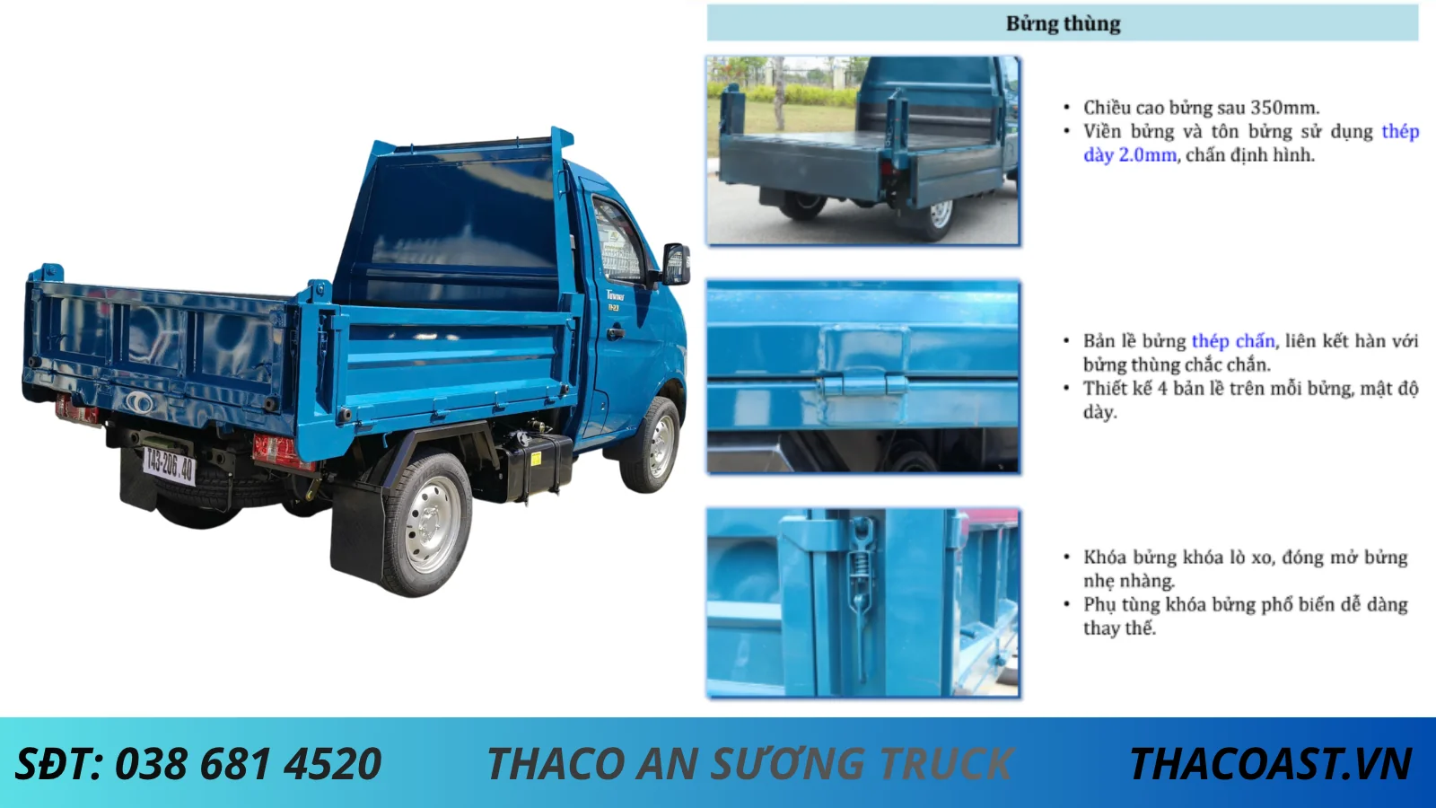 KẾT CẤU THÙNG BEN TF220