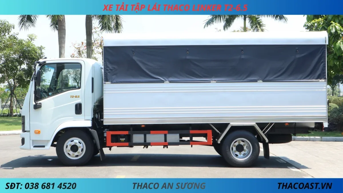 XE TẢI TẬP LÁI THACO LINKER T2-6.5 (8) XE TẬP LÁI THACO LINKER T2-6.5 THÙNG DÀI 4M45