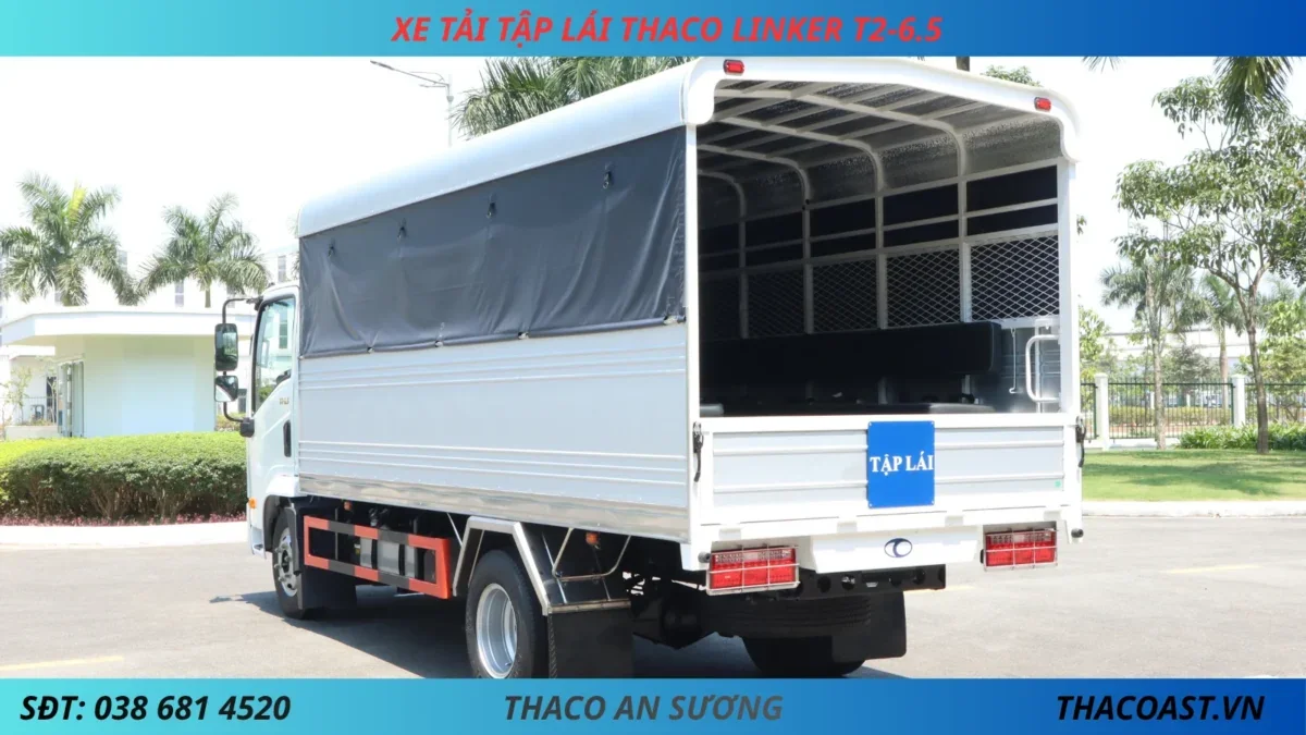 XE TẢI TẬP LÁI THACO LINKER T2-6.5 (9) XE TẬP LÁI THACO LINKER T2-6.5 THÙNG DÀI 4M45