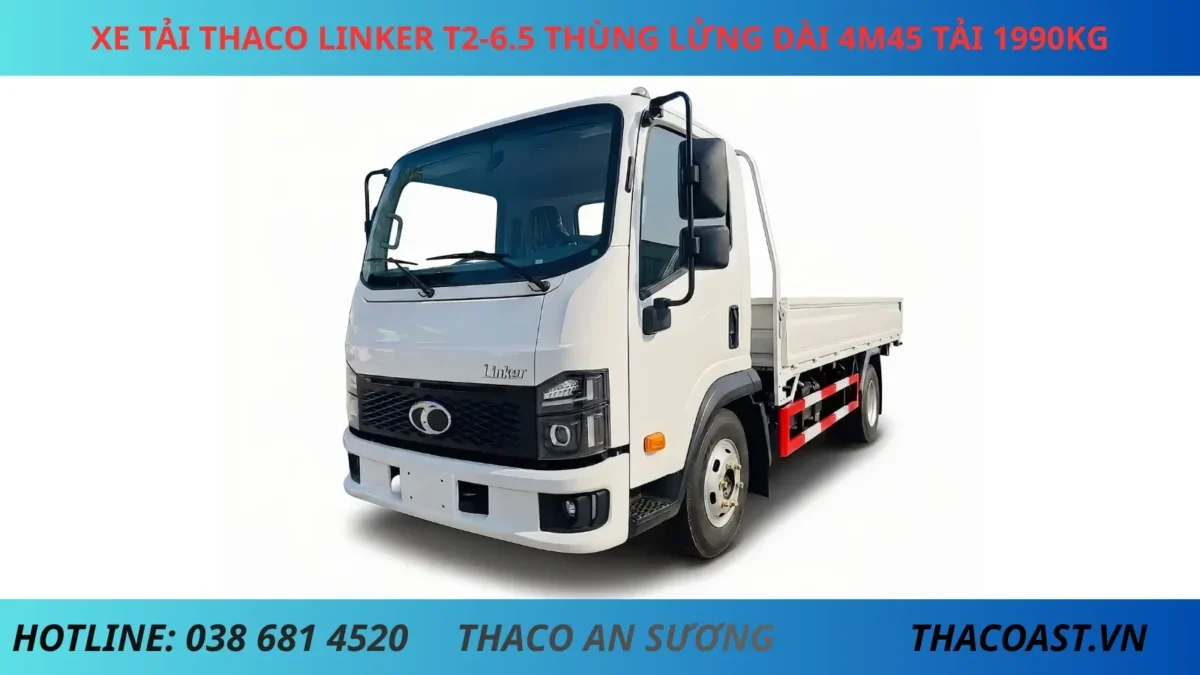 XE-TAI-THACO-LINKER-T2-6.5-THUNG-LUNG xe tải thùng lửng 2 tấn thaco linker t2-6.5 thùng dài 4m45