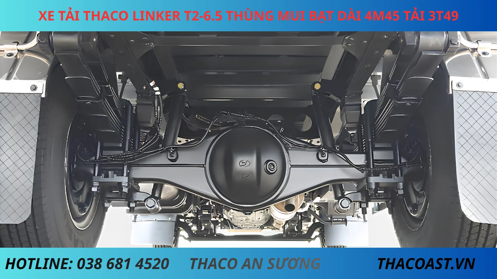 cầu sau Thaco Linker T2-6.5 thùng mui bạt tải 3.5 tấn