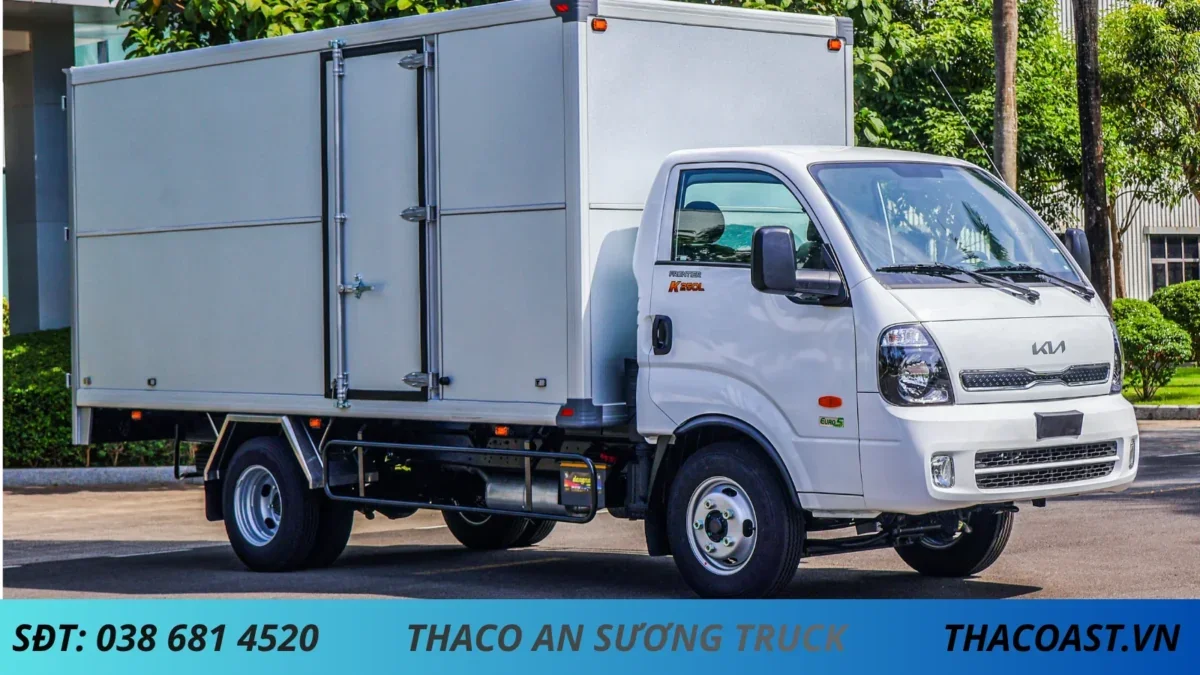 ẮC XE TẢI KIA K250L THÙNG KÍN XE TẢI 2 TẤN KIA K250L THÙNG KÍN DÀI 4M5