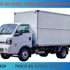 ẢNH NỀN KIA K250L THÙNG KÍN XE TẢI KIA K250L THÙNG KÍN DÀI 4M5 TẢI 2350KG