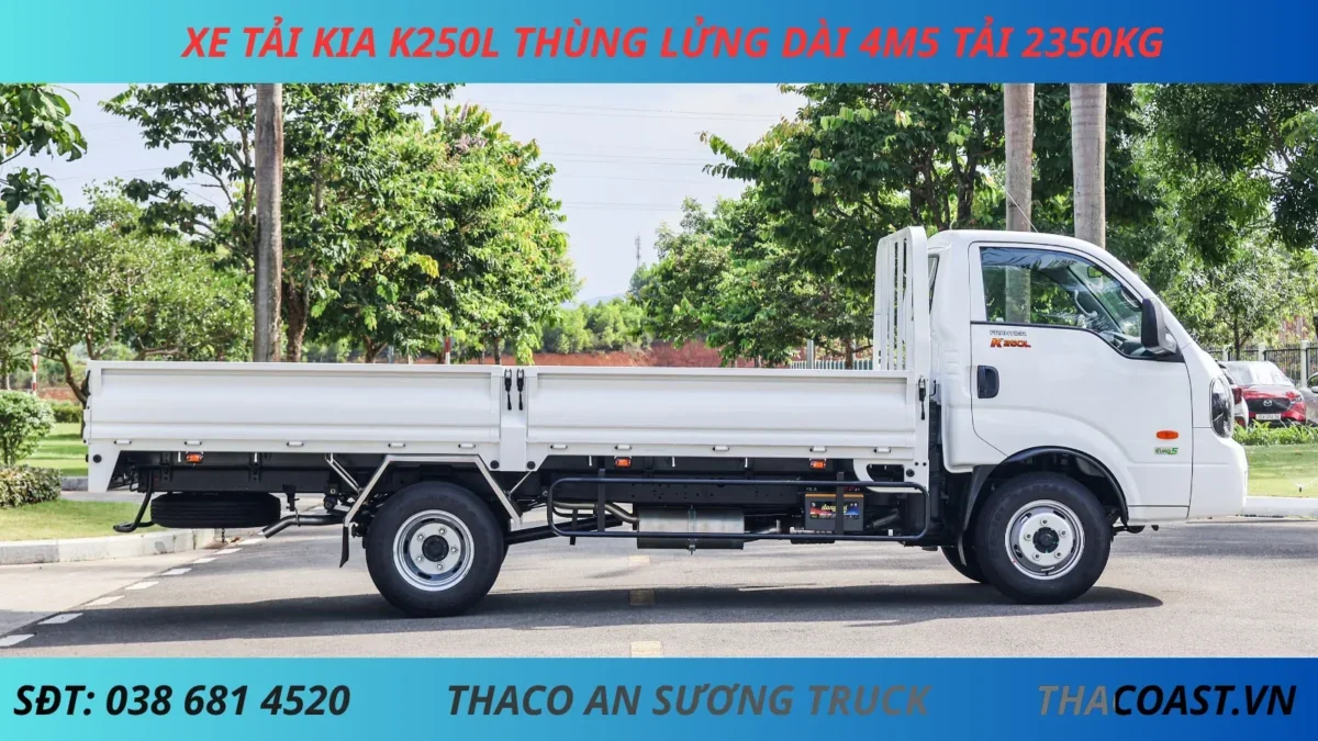 XE TẢI KIA K250L THÙNG LỬNG (2) XE TẢI 2 TẤN KIA K250L THÙNG LỬNG DÀI 4M5