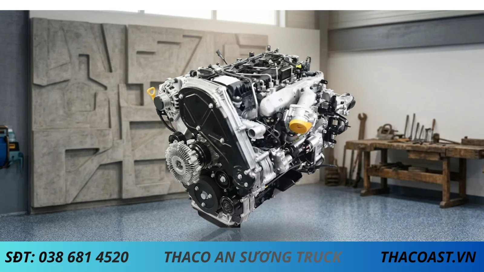 ĐỘNG CƠ XE TẢI KIA K200 THÙNG MUI BẠT MỞ 3 BỬNG DÀI 3M2 TẢI 1950KG