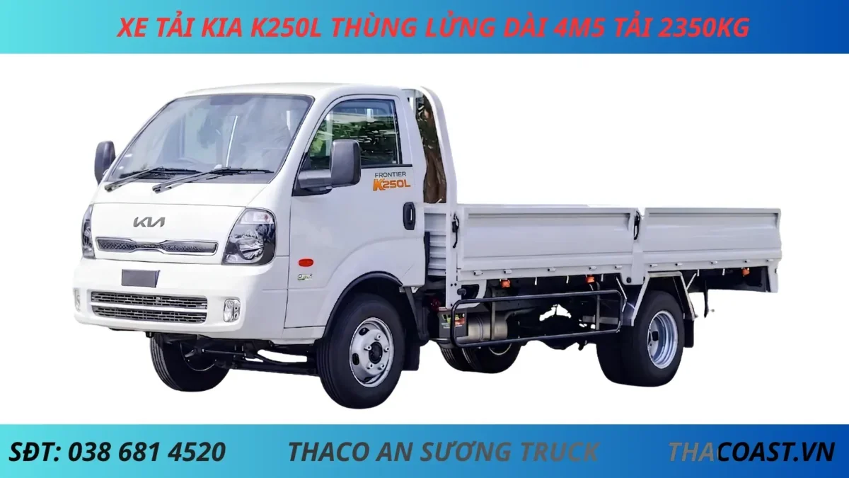 hình nền XE TẢI KIA K250L THÙNG LỬNG xe tải Kia K250L thùng lửng tải 2350kg thùng dài 4m5