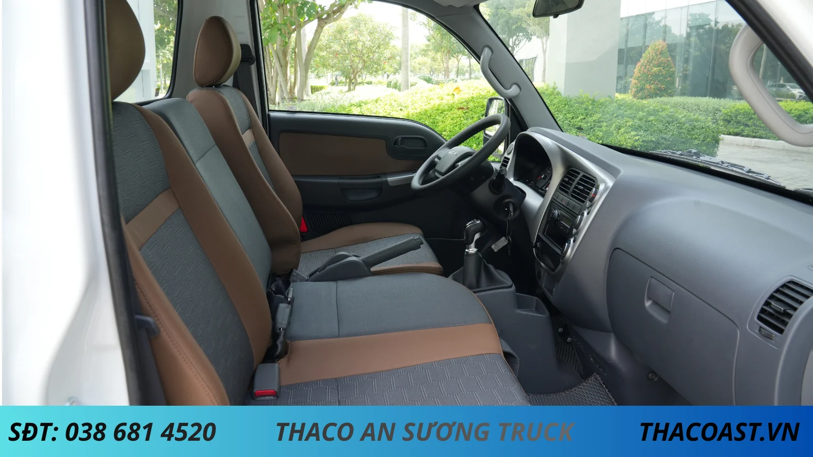 NỘI THẤT XE TẢI KIA K200 THÙNG MUI BẠT MỞ 3 BỬNG DÀI 3M2 TẢI 1950KG