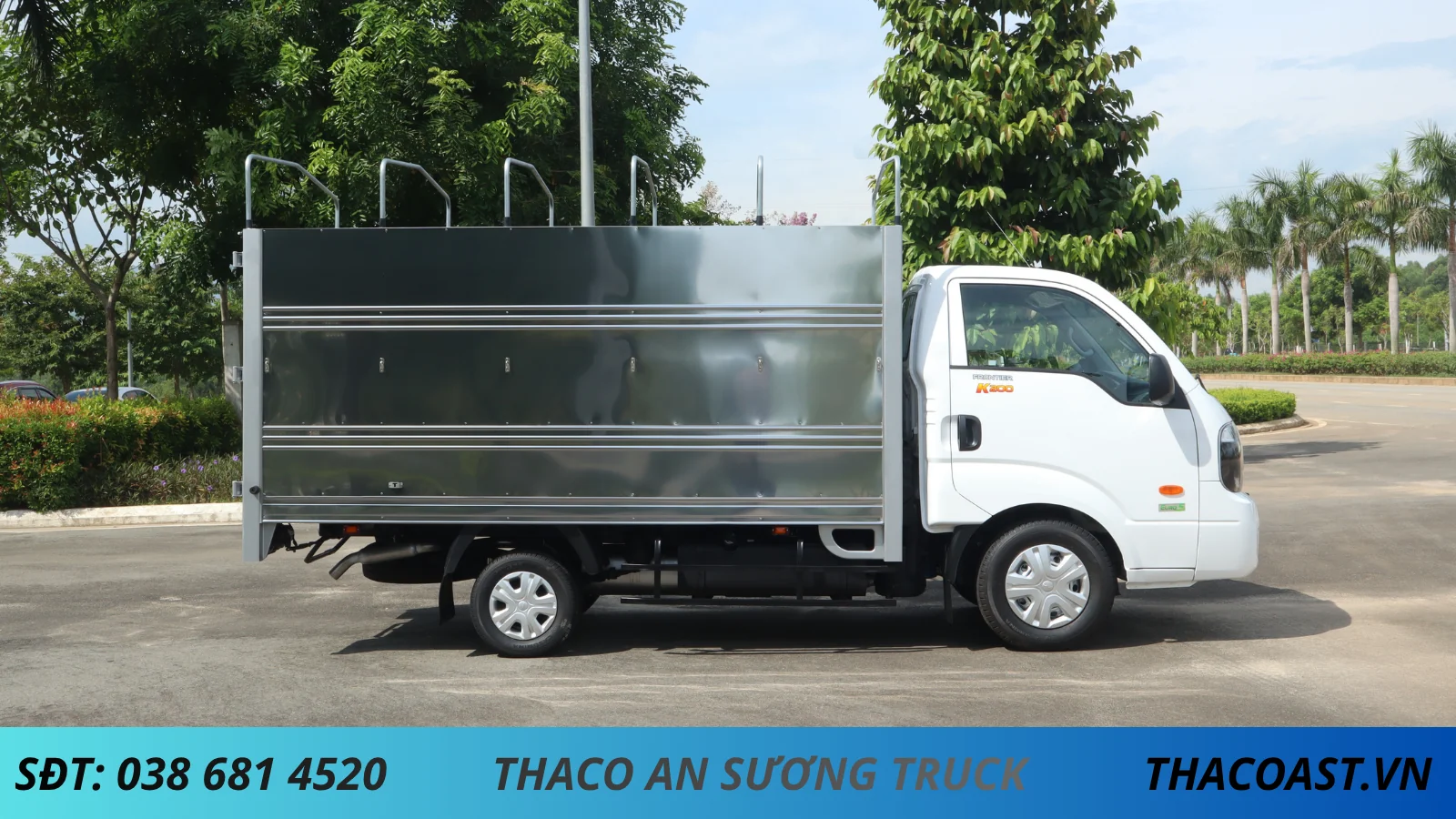 XE TẢI KIA K200 THÙNG MUI BẠT KHÔNG BỬNG TẢI 1950KG THÙNG DÀI 3M2