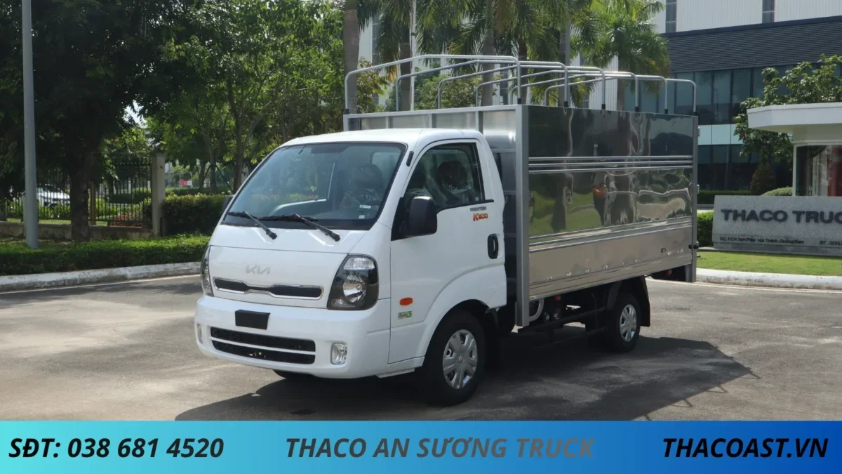 thùng kia k200 thùng mui bạt không bửng (6) XE TẢI KIA K200 THÙNG MUI BẠT KHÔNG MỞ BỬNG DÀI 3M2 TẢI 1950KG MÀU TRẮNG