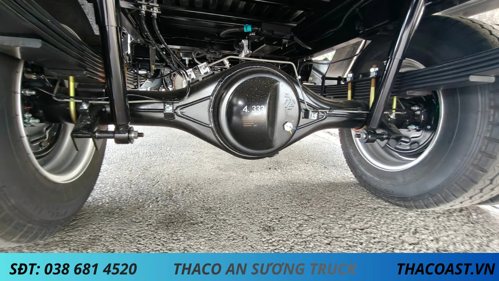 Cầu sau xe tải Thaco Linker T4.5-3.5 thùng dài 3m5 tải 1990kg