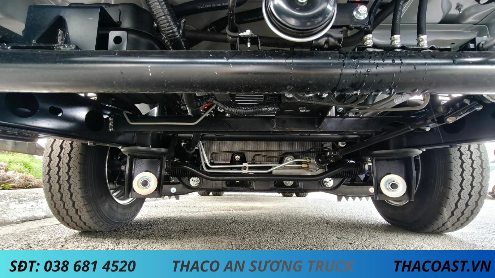 Cầu trước  xe tải Thaco Linker T4.5-3.5 thùng dài 3m5 tải 1990kg