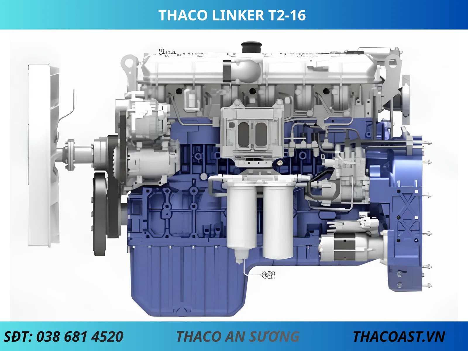 ĐỘNG CƠ THACO LINKER T2-16 THÙNG LỬNG GẮN CẨU