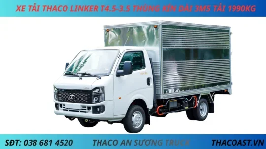 NỀN THACO LINKER T4.5-3.5 THÙNG KÍN THACO LINKER T4.5-3.5 THÙNG DÀI 3M5