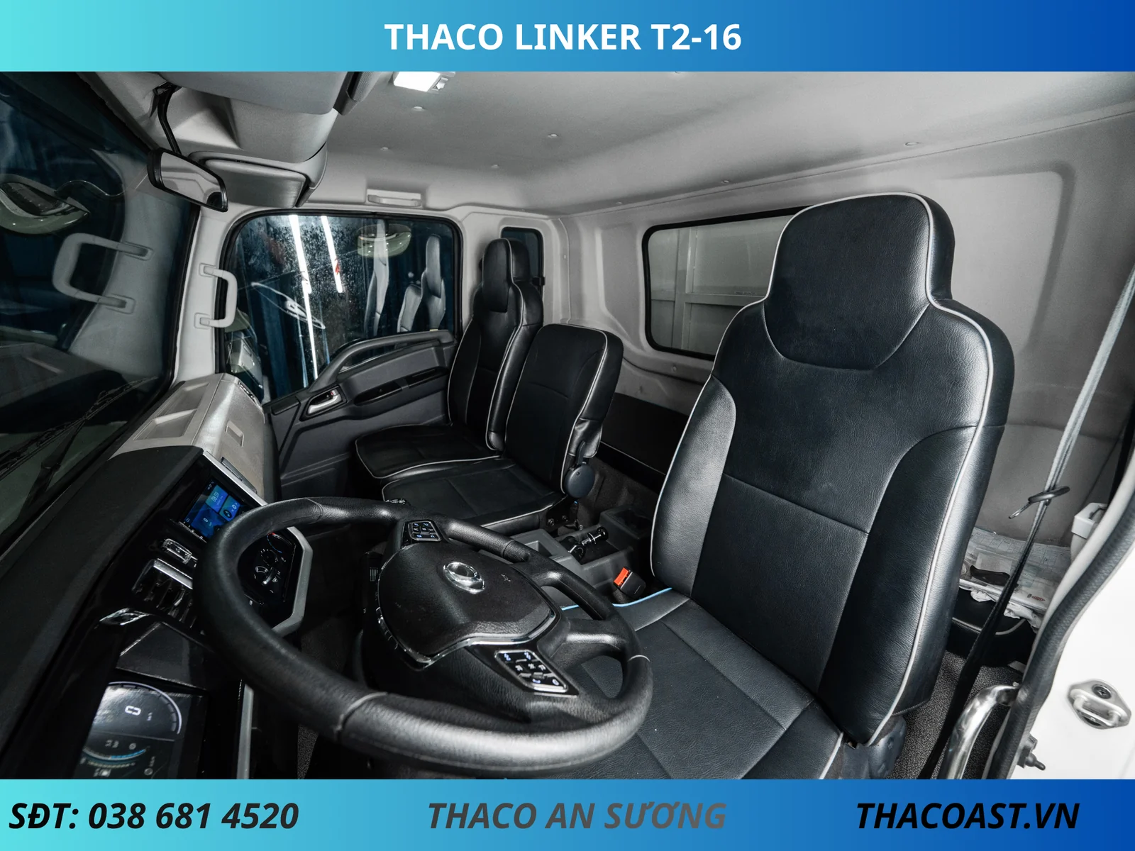 nội thất xe tải Thaco Linker T2-16 vận chuyển ôtô chuyên dụng