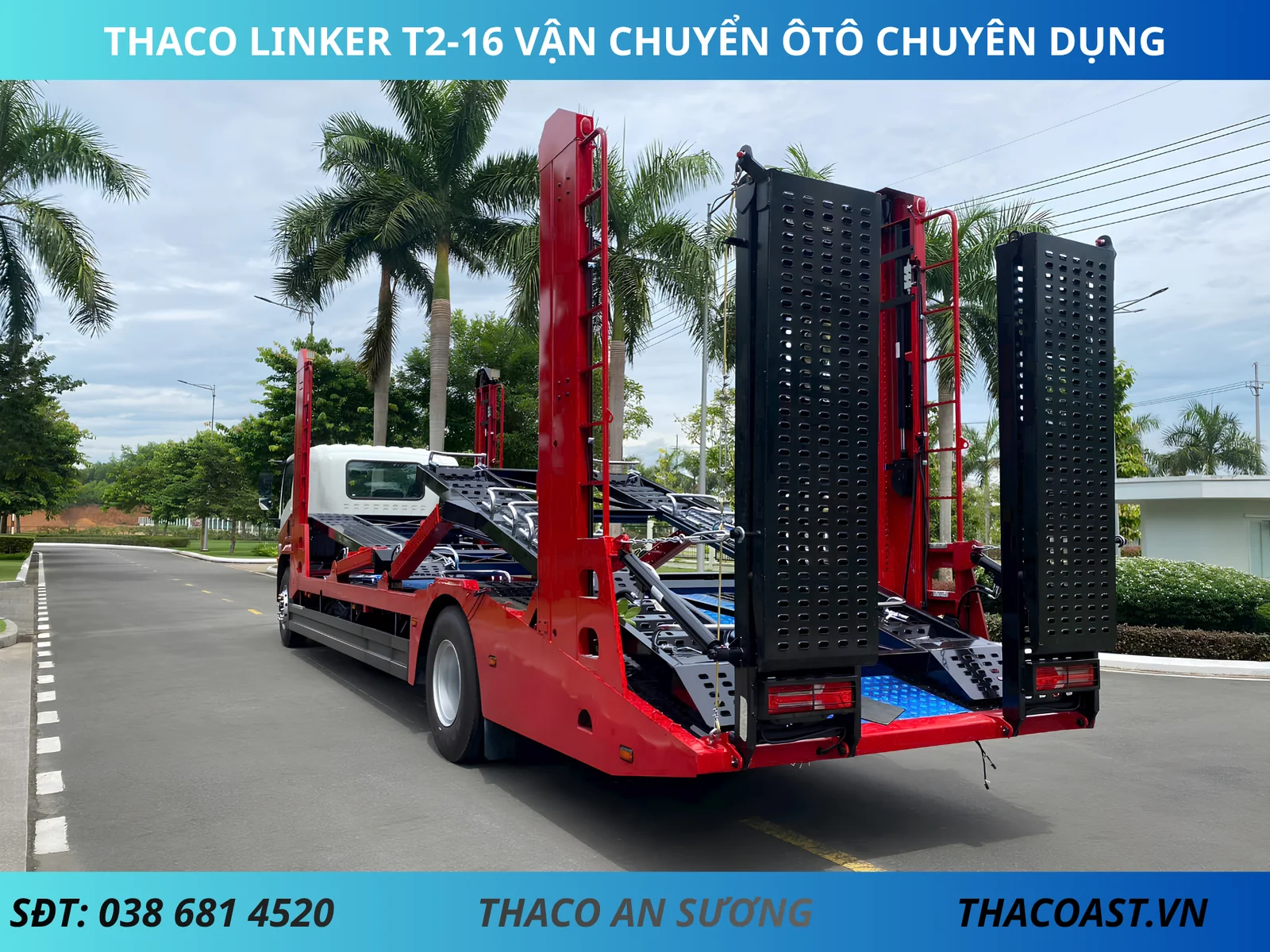 xe tải Thaco Linker T2-16 vận chuyển ôtô chuyên dụng