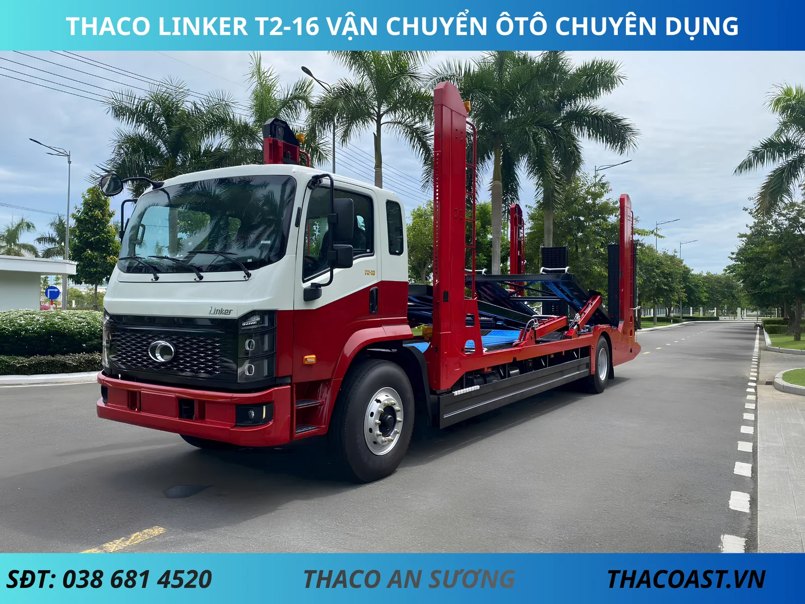 xe tải Thaco Linker T2-16 vận chuyển ôtô chuyên dụng
