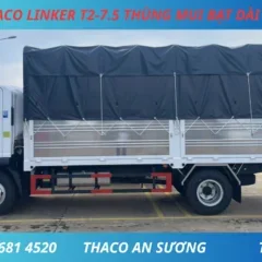 THACO LINKER T2-7.5 TẢI 3 TẤN 5 MUI BẠT (3) XE TẢI 3 TẤN 5 THACO LINKER T2-7.5 THÙNG MUI BẠT DÀI 5M2