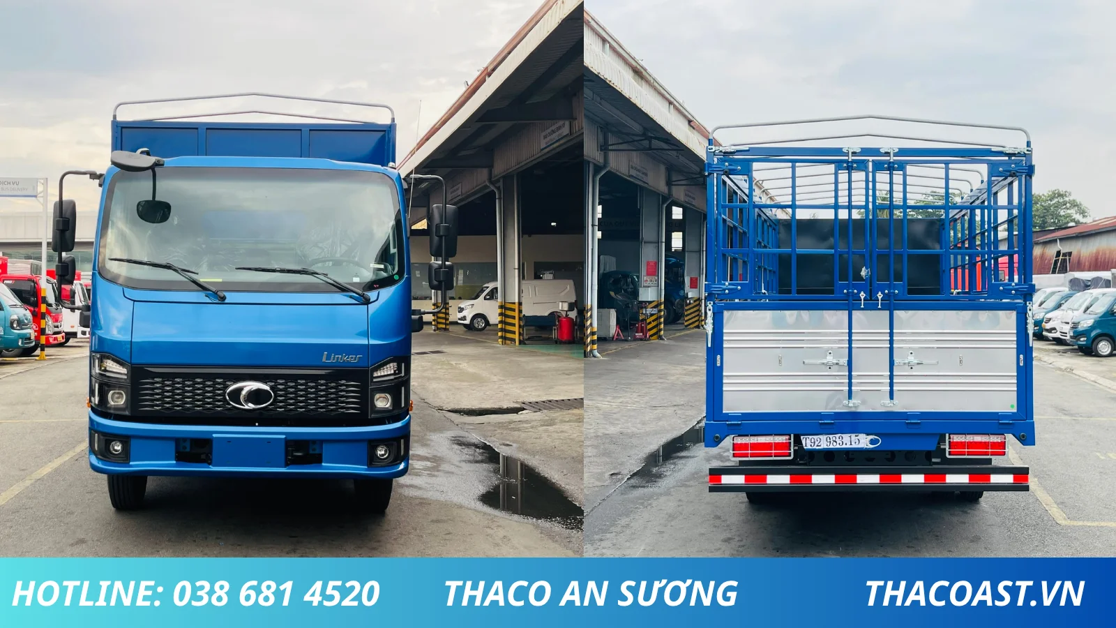 XE TẢI 3 TẤN 5 THACO LINKER T2-7.5 THÙNG MUI BẠT DÀI 5M2