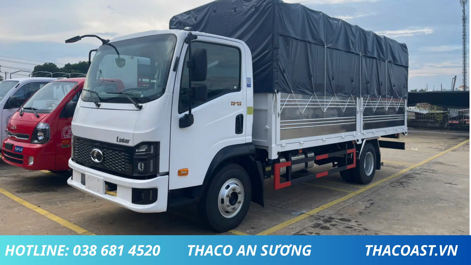 XE TẢI 3 TẤN 5 THACO LINKER T2-7.5 THÙNG MUI BẠT DÀI 5M2
