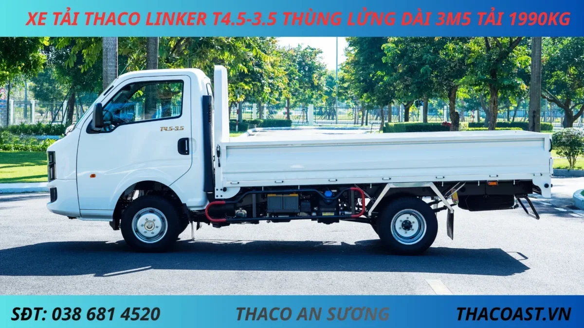THACO LINKER T4.5-3.5 THÙNG LỬNG (5) XE TẢI 2 TẤN THACO LINKER T4.5-3.5 THÙNG LỬNG DÀI 3M5