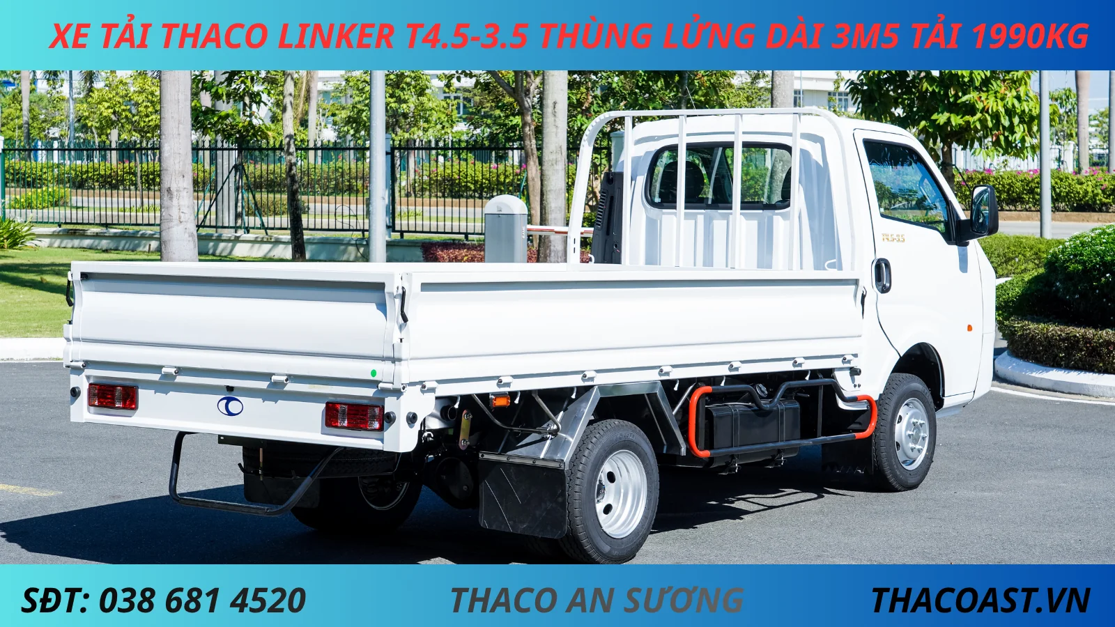 XE TẢI 2 TẤN THACO LINKER T4.5-3.5 THÙNG LỬNG DÀI 3M5