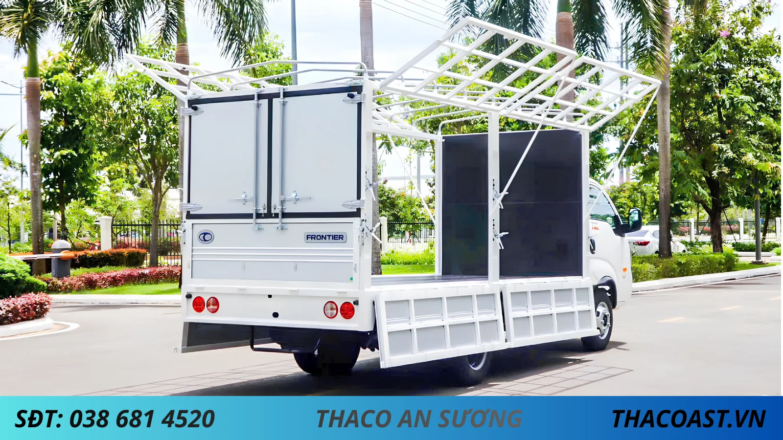 XE TẢI KIA 2T5 K250L THÙNG MUI BẠT MỞ VĨ DÀI 4M5