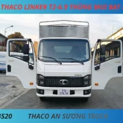 XE TẢI THACO LINKER T2-6.9 THÙNG MUI BẠT DÀI 3M5 XE TẢI 3 TẤN 5 THACO LINKER T2-6.9 THÙNG DÀI 6M3 THÙNG MUI BẠT
